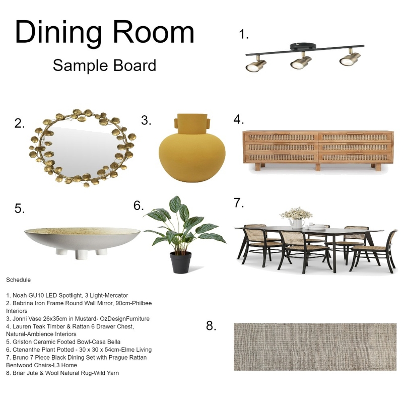 Sample Board Dining Room Mood Board by bjordantati on Style Sourcebook