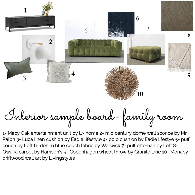 interior sample board- family room Mood Board by kittyoconnor on Style Sourcebook