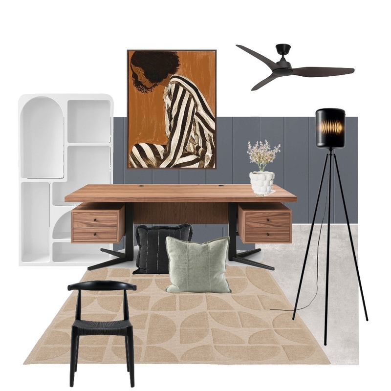 Study room Dark Mood Board by info@kasaliving.com.au on Style Sourcebook