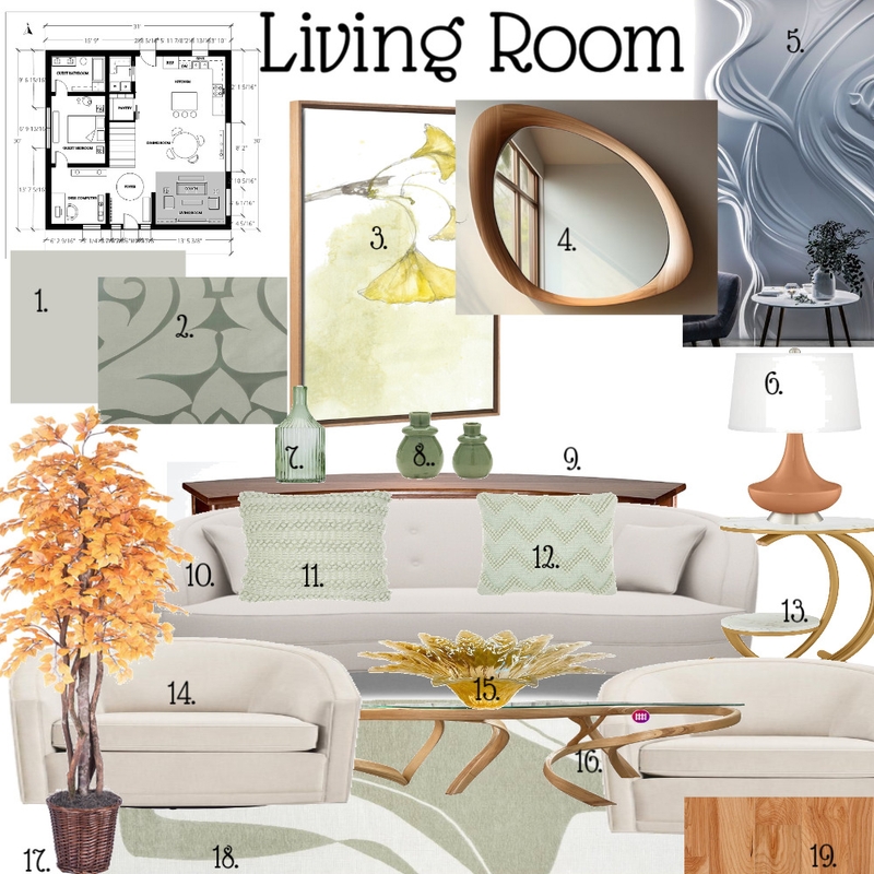 Living Room Sample Board Mood Board by madstyles on Style Sourcebook