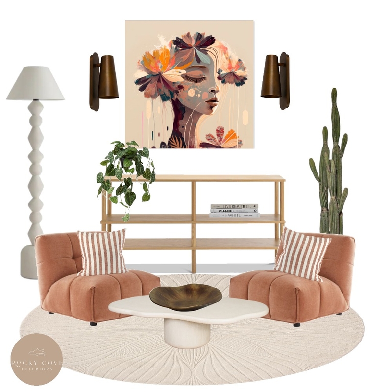 Modern blush reading nook Mood Board by Rockycove Interiors on Style Sourcebook