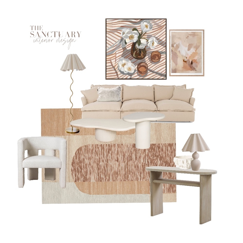 Nude Blush Mood Board by The Sanctuary Interior Design on Style Sourcebook