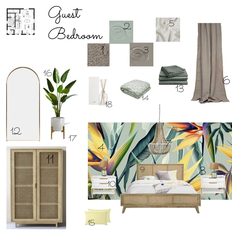 Guest Bedroom Mood Board by lisabet on Style Sourcebook