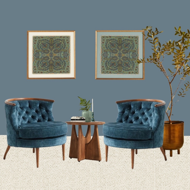 BLUE SITTING AREA Mood Board by korielee on Style Sourcebook