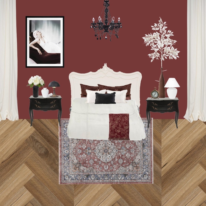 red bedroom Mood Board by Luxuryy on Style Sourcebook