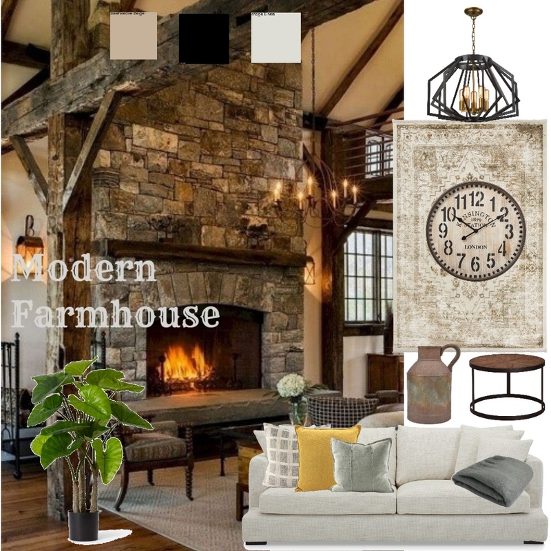 Modern Farmhouse Design Characteristics Mood Board by LizzyJ on Style Sourcebook