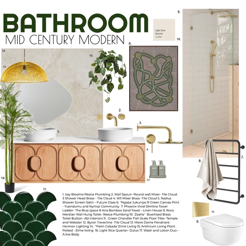 Bathroom Mood Board by FORD INTERIORS on Style Sourcebook