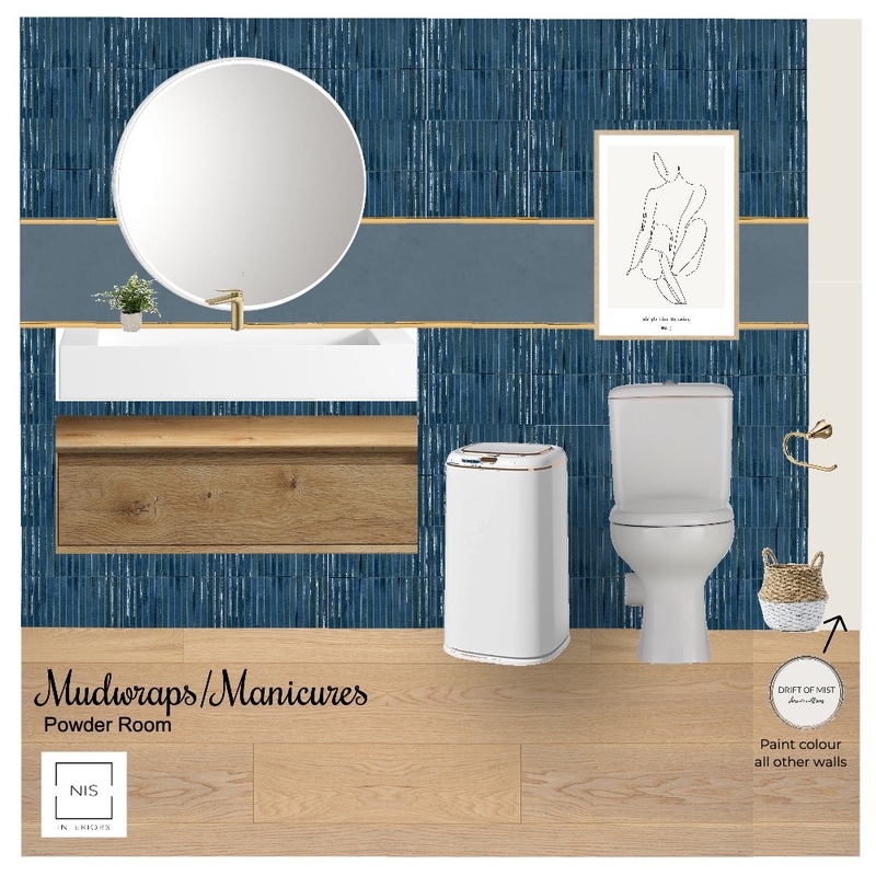 Mudwraps - Powder Room (option A) Mood Board by Nis Interiors on Style Sourcebook