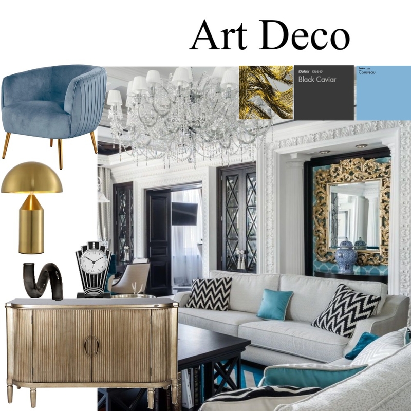 Art Deco Interior Design Style Mood Board by LizzyJ on Style Sourcebook