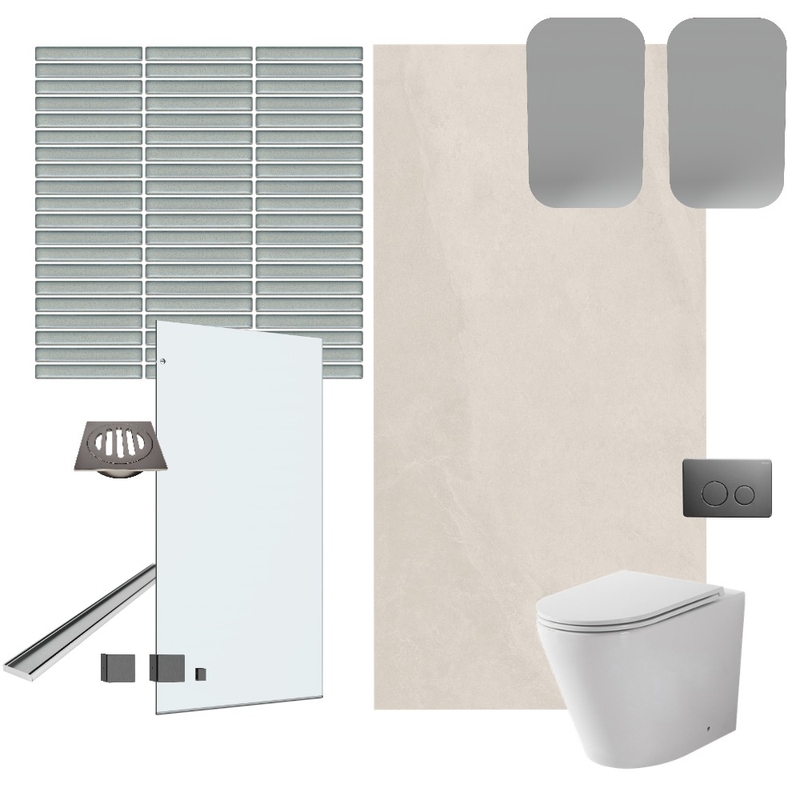 Complete Bathroom Package - The Block 2023 Kyle & Leslie Guest Bathroom Mood Board by Beaumont Tiles on Style Sourcebook