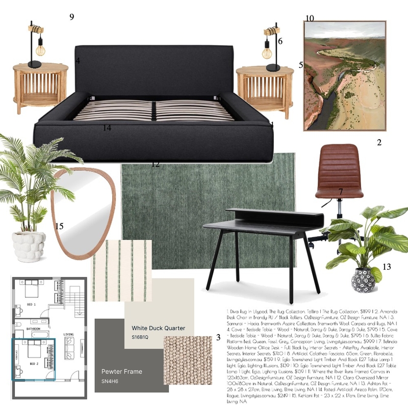 Bedroom 2 - Sample board Mood Board by erincolliver on Style Sourcebook