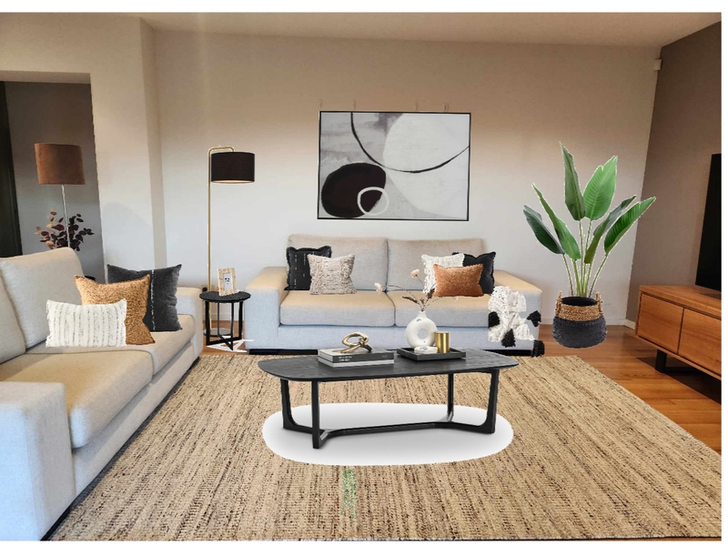 Living room with monochrome artwork Mood Board by mellas on Style Sourcebook