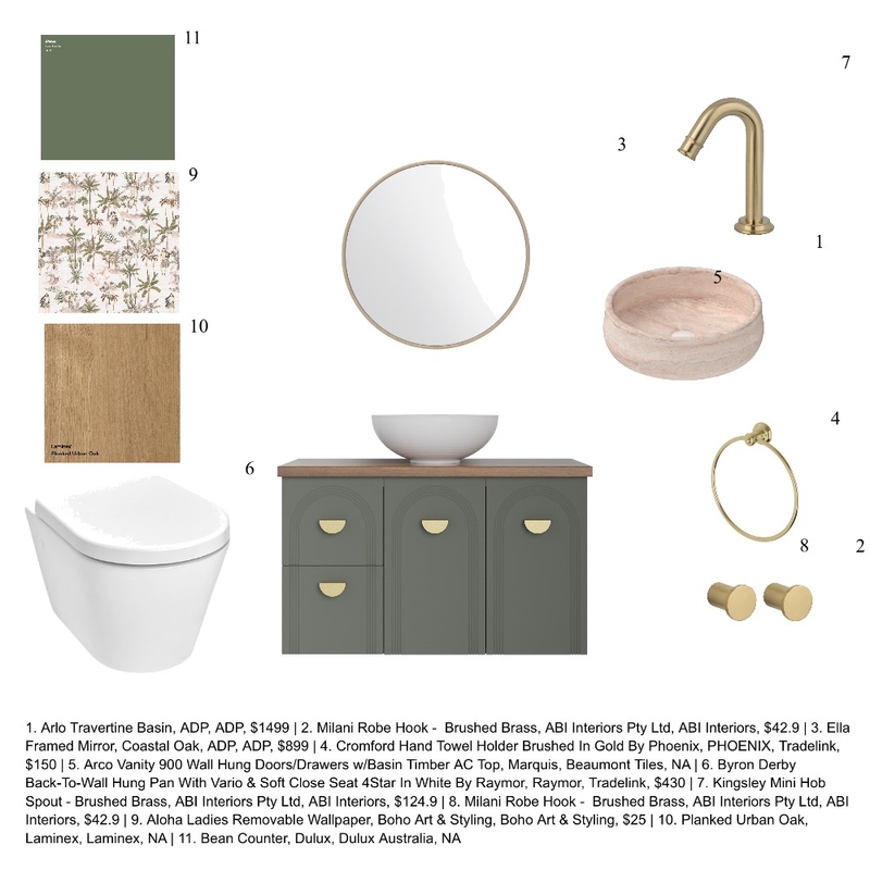 Bathroom Mood Board by Alexis Herrera Interior Design on Style Sourcebook