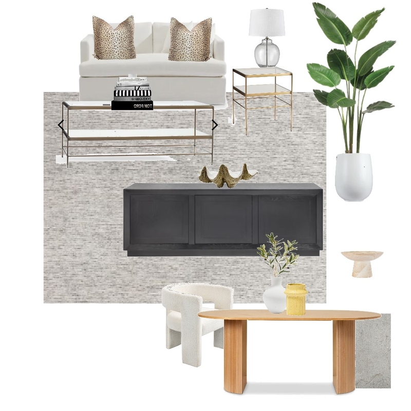 Living Room/Dining - Option 1 final Mood Board by courtneychristiecaraco on Style Sourcebook