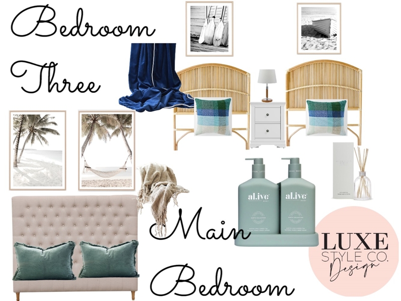 Bedroom 3 and Main Bedroom Mood Board by Luxe Style Co. on Style Sourcebook