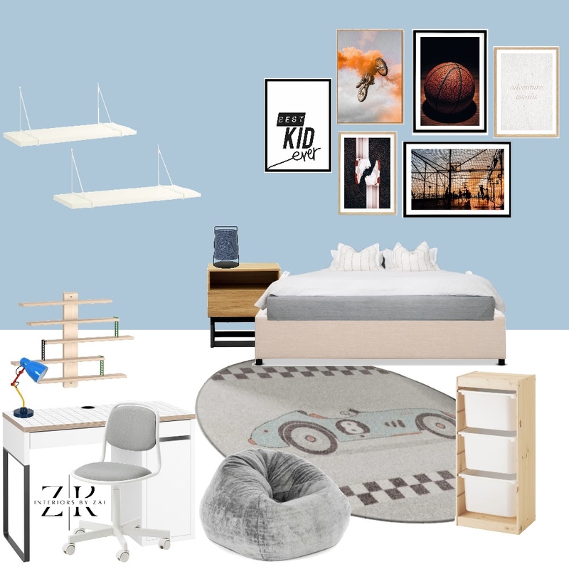 Sporty boys room Mood Board by Interiors By Zai on Style Sourcebook