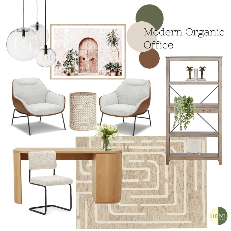 Modern Organic Office Mood Board by hello@obnldesign.com on Style Sourcebook