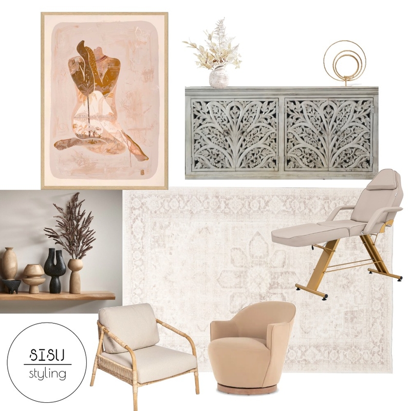 Therapy room WIP Mood Board by Sisu Styling on Style Sourcebook