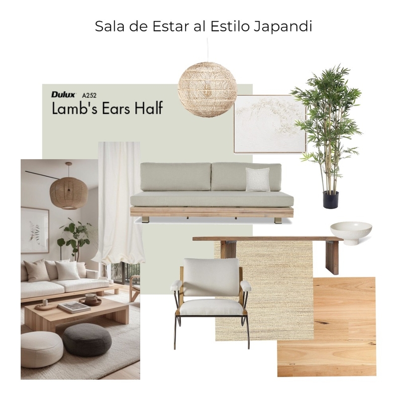 Sala de Estar al Estilo Japandi Mood Board by Costanza Abente on Style Sourcebook