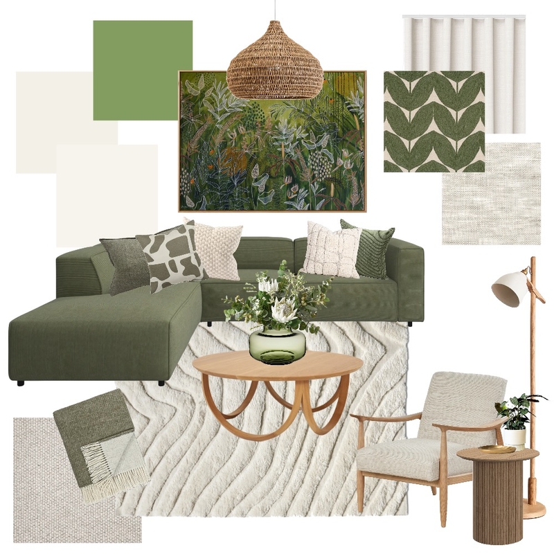 Module 9 – Sample Board – Lounge Room Mood Board by Kerkmann on Style Sourcebook