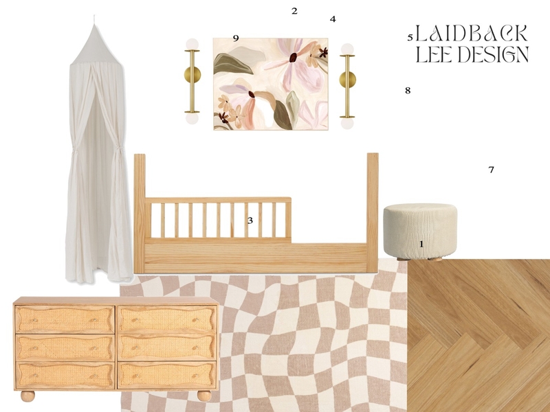A neutral bedroom for our clients' 5 year old daughter Mood Board by LAIDBACK LEE DESIGN STUDIO on Style Sourcebook
