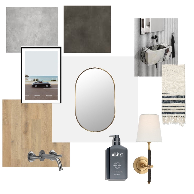 Man Cave Powder Room Mood Board by Olivewood Interiors on Style Sourcebook