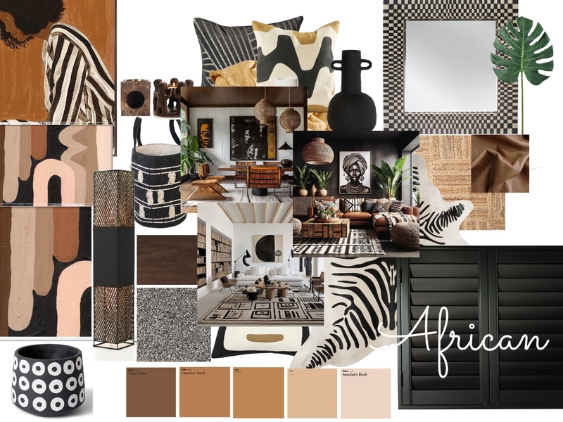 IDI Module 3 African design style mood board Mood Board by amyllawrence03 on Style Sourcebook