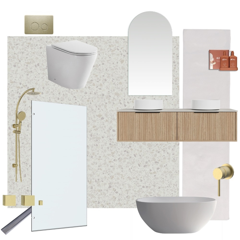 Complete Bathroom Package - The Block 2020 Luke & Jasmin Main Bathroom Mood Board by Beaumont Tiles on Style Sourcebook