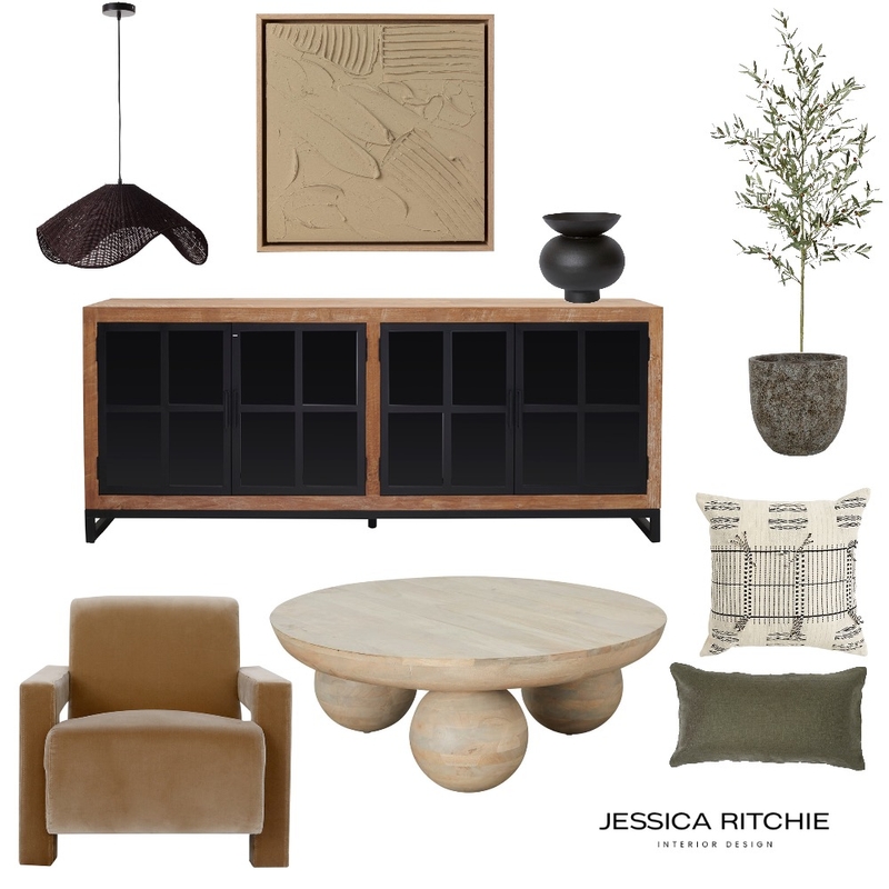 Modern Organic Living Room Mood Board by Jessica Ritchie Interior Design on Style Sourcebook