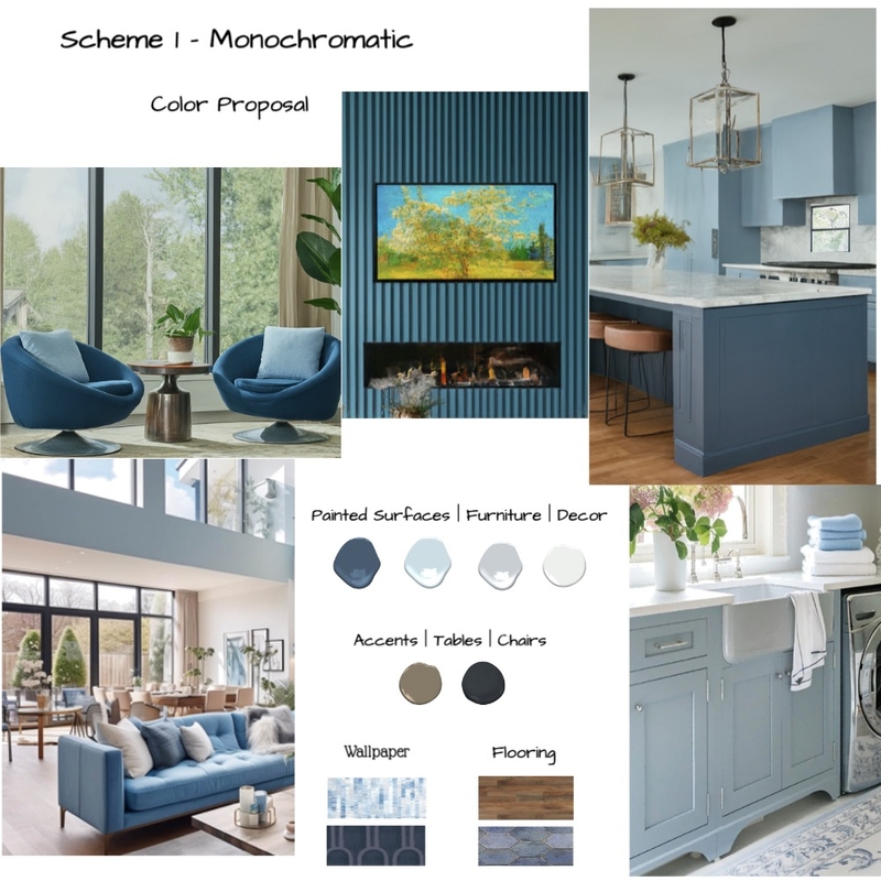 Monochromatic Blues Mood Board by Lauren Fillmore on Style Sourcebook