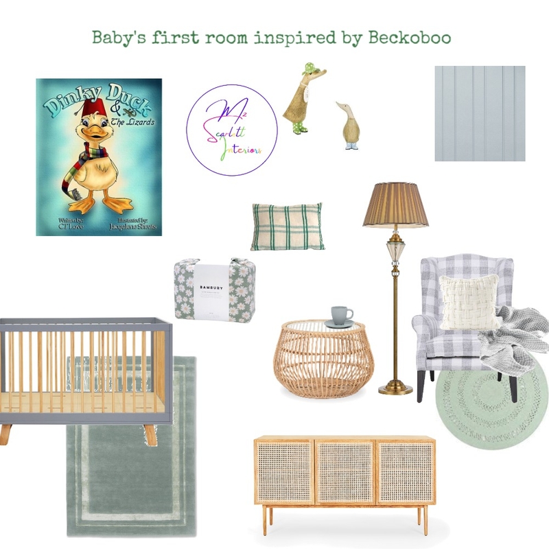 Baby's first room inspired by Beckoboo Mood Board by Mz Scarlett Interiors on Style Sourcebook