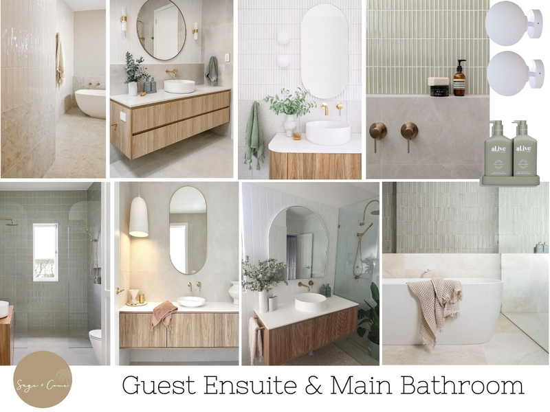 Main Bathroom & Guest Mood Board by Sage & Cove on Style Sourcebook