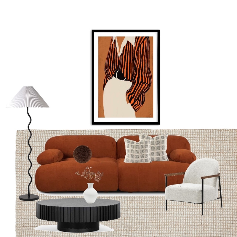 Rustic orange living space Mood Board by Muse Interiors on Style Sourcebook