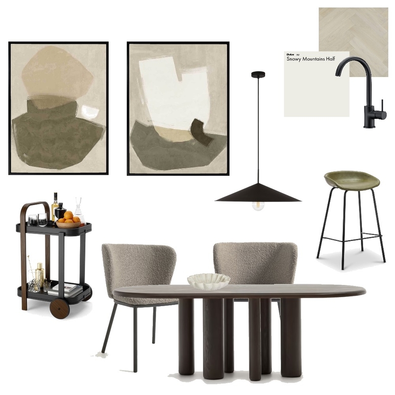 Dark aesthetic dining space Mood Board by Muse Interiors on Style Sourcebook