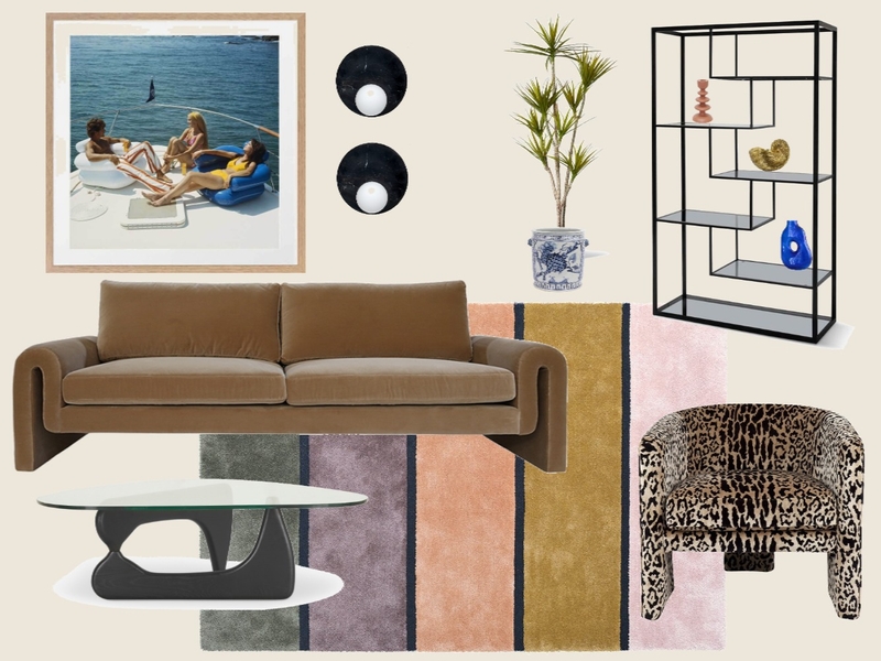 funky palm springs living room Mood Board by design by jules on Style Sourcebook