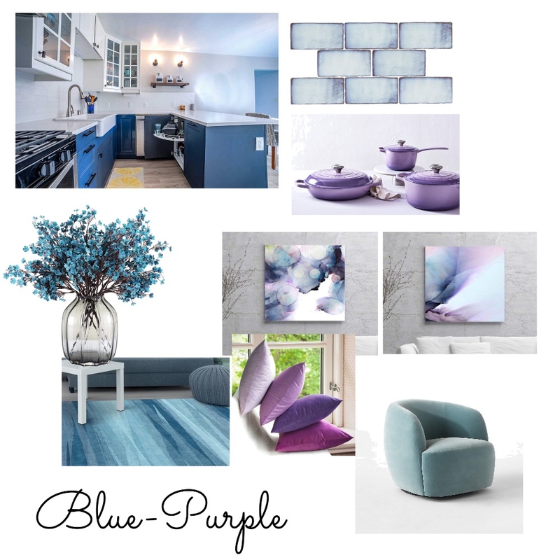 Blue-Purple Harmony Mood Board by Beata Toth on Style Sourcebook