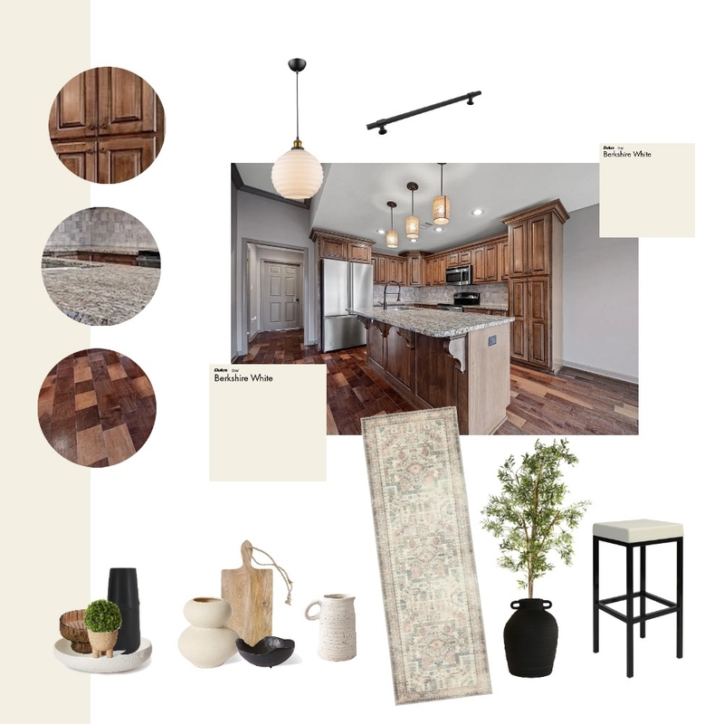 dark wood kitchen beige Mood Board by Luxuryy on Style Sourcebook