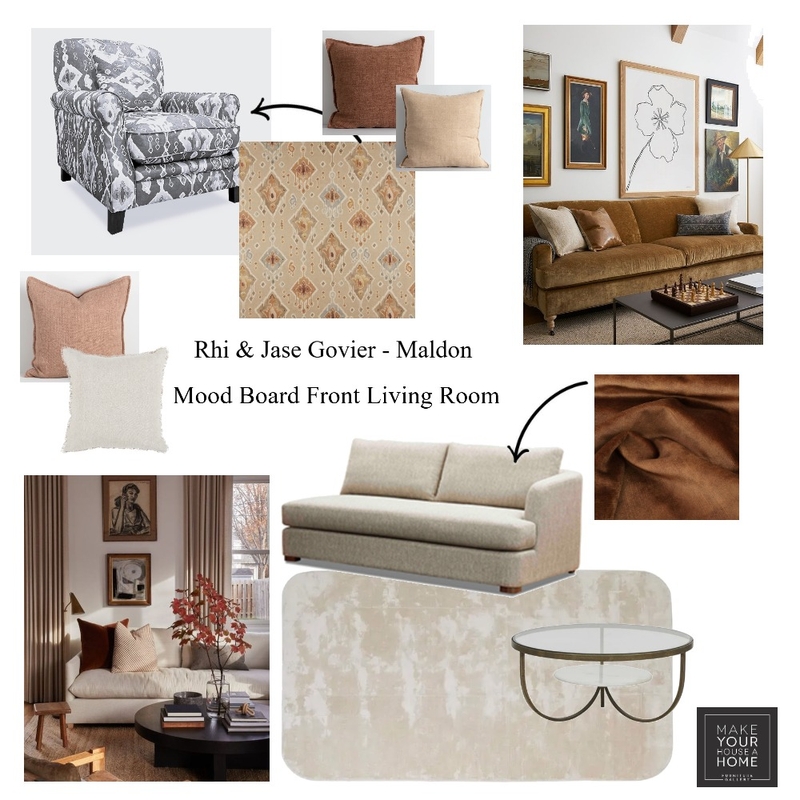 Rhi & Jase Govier - Mood Board Front Living Room Mood Board by MarnieDickson on Style Sourcebook