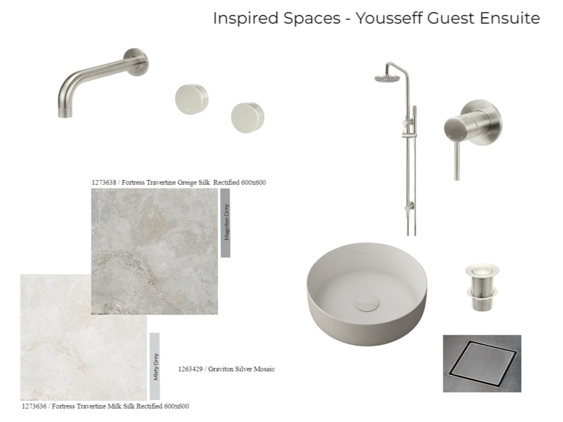 Inspired Spaces - Yousseff Guest Ensuite Mood Board by sales@mfmarket.com.au on Style Sourcebook