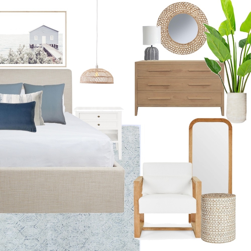 Coastal Bedroom Moodboard Mood Board by RowCInteriors on Style Sourcebook