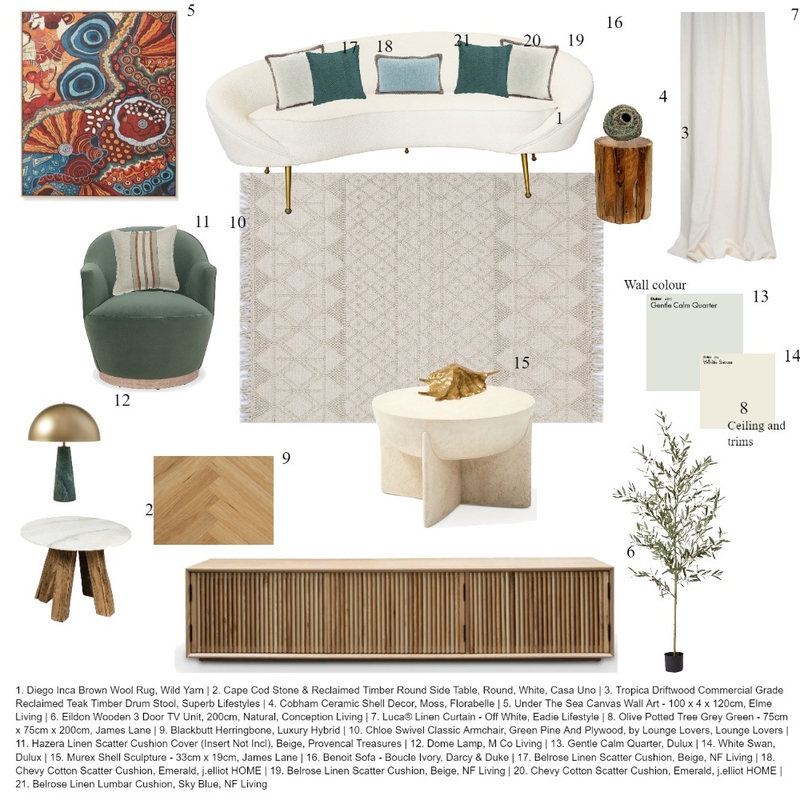 Board 1 - Living Room Mood Board by mwoods on Style Sourcebook