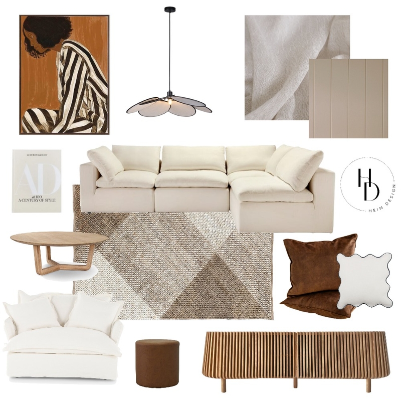 Warm and Textural Mood Board by Heim Design on Style Sourcebook