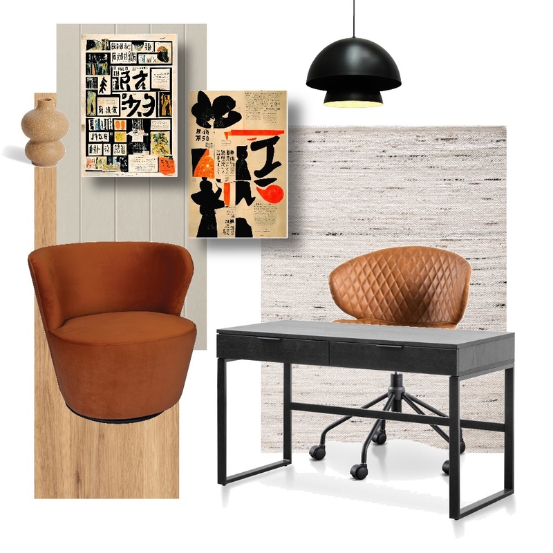 Office inspired by artwork Mood Board by envisual design on Style Sourcebook