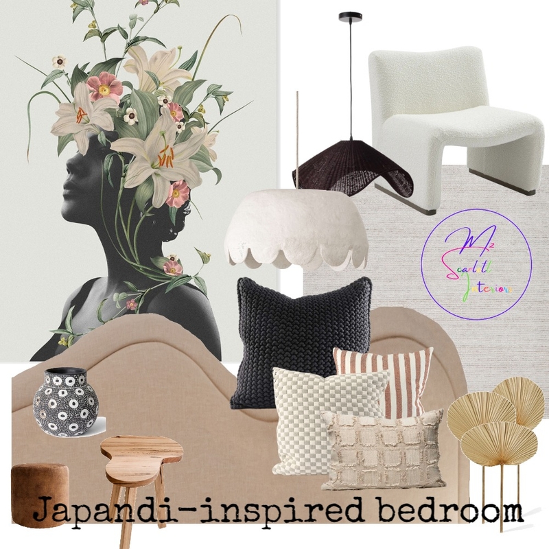 Japandi-inspired bedroom Mood Board by Mz Scarlett Interiors on Style Sourcebook