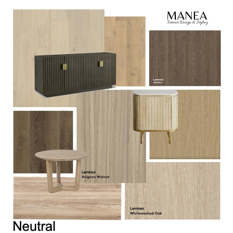 Neutral Timber Tones Mood Board by Manea Interior Design & Styling on Style Sourcebook