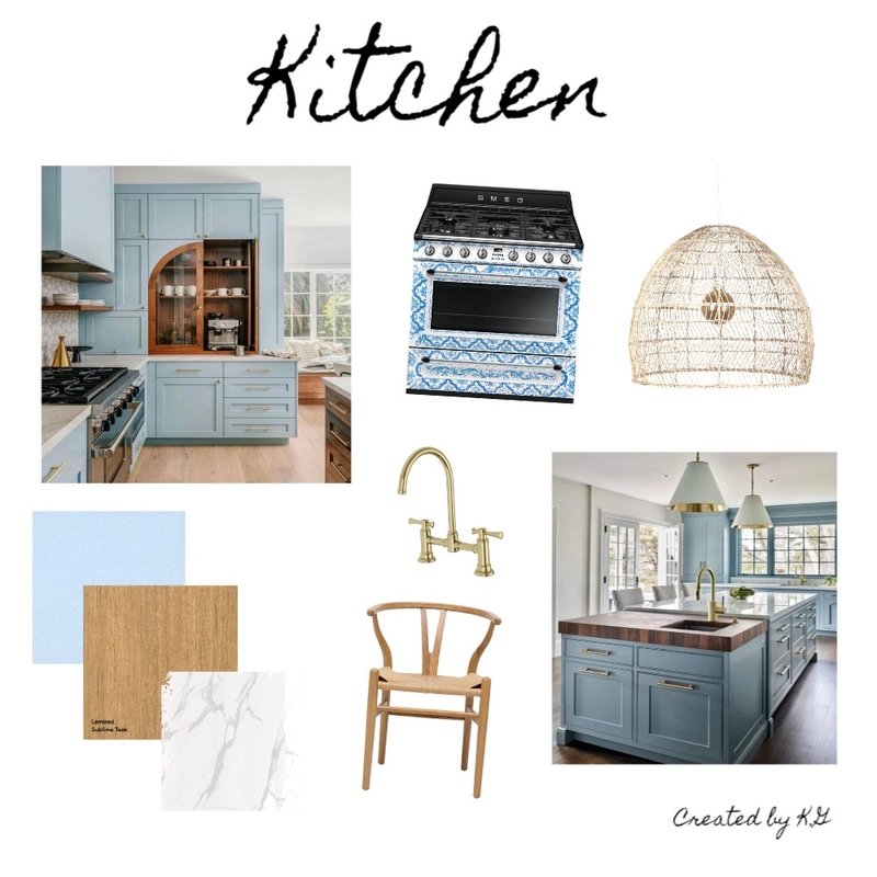 BLUE KITCHEN Mood Board by kgeorgopoulou7@gmail.com on Style Sourcebook