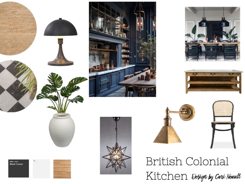 Module 3_British Colonial Kitchen_Neault_2024_6 Mood Board by cneault on Style Sourcebook
