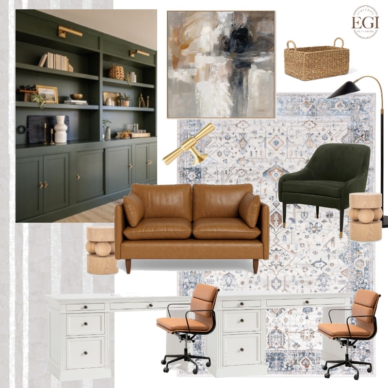 Transitional Home Office Mood Board by Eliza Grace Interiors on Style Sourcebook