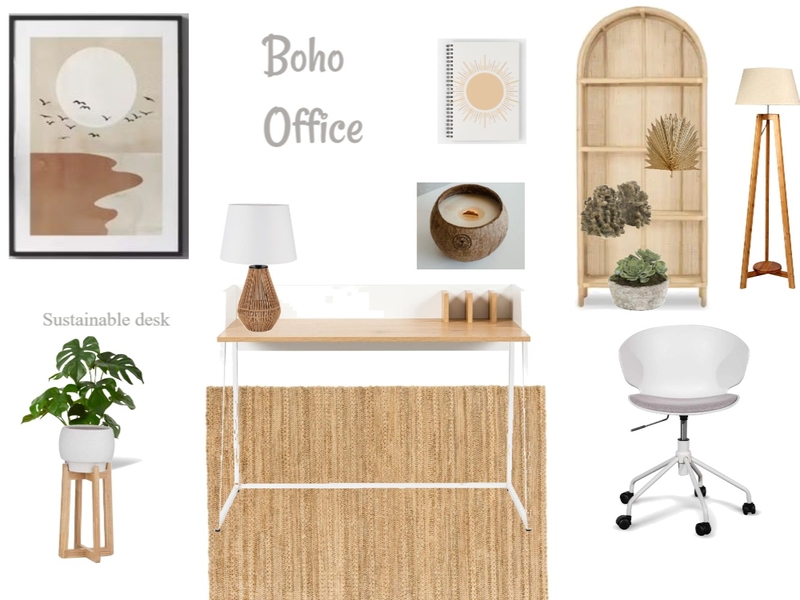Boho Office Mood Board by BriM on Style Sourcebook