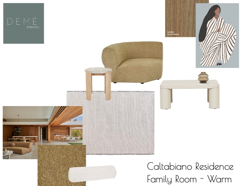 Caltabiano Residence - Family Room - warm Mood Board by Demé Interiors on Style Sourcebook